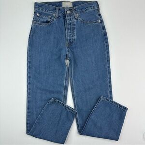 Everlane The Summer Slouch Jean Women Medium Wash Organic Cotton Button‎ Fly W28